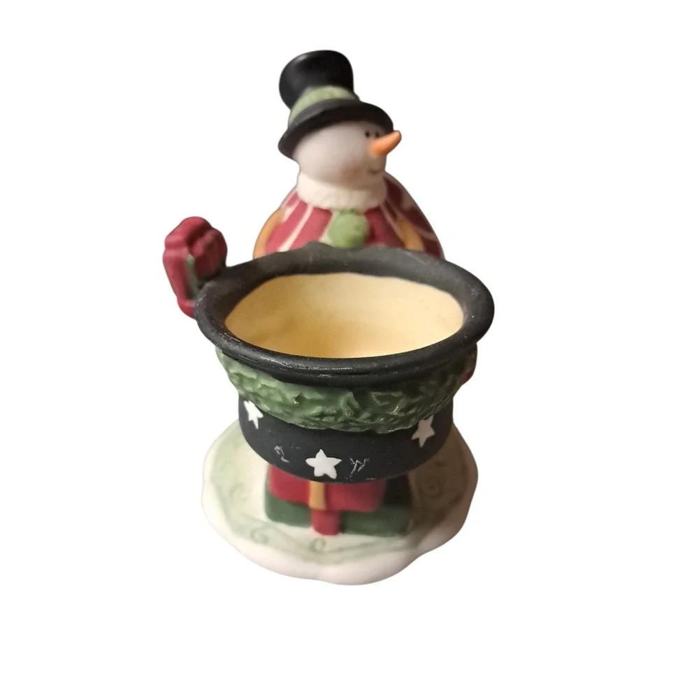 Yankee Candle Snowman Circus clown Christmas Tea Light Holder